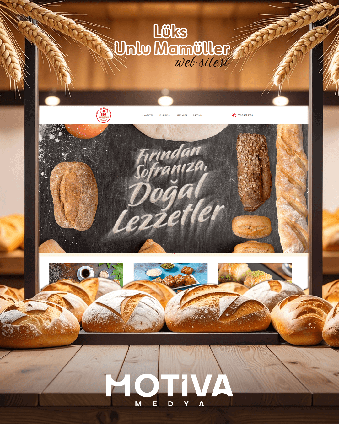 Lüks Taş Ekmek ve Unlu Mamülleri Web Sitesi